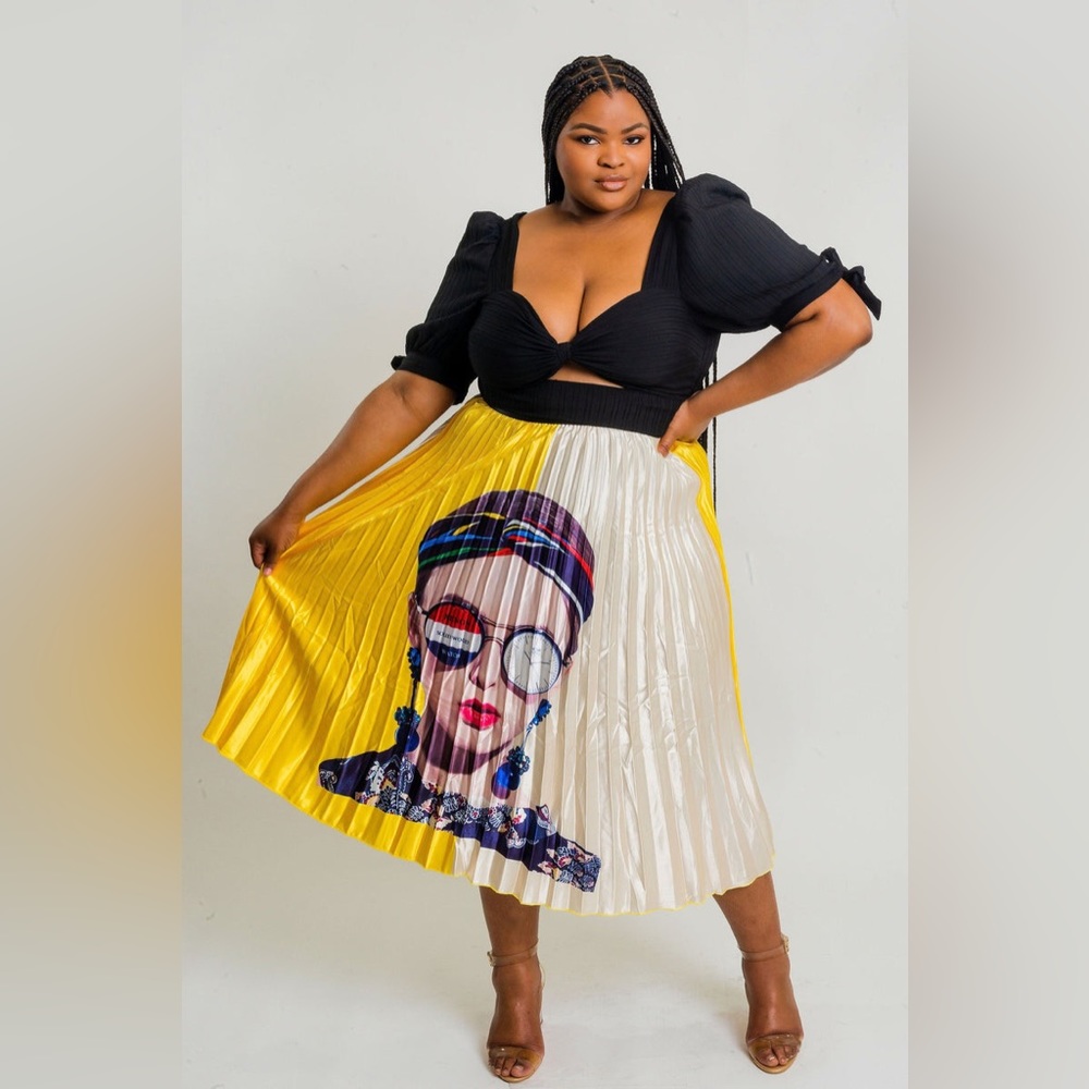 The Power In You Pleated Skirt